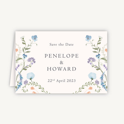 Regency Floral Folded Wedding Save the Date
