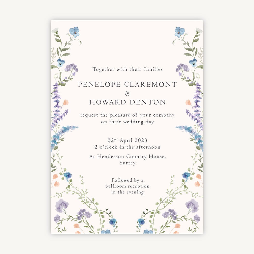 Regency Floral Wedding Invitation