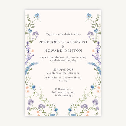 Regency Floral Wedding Invitation