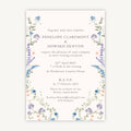 Regency Floral Evening/Reception Wedding Invitation