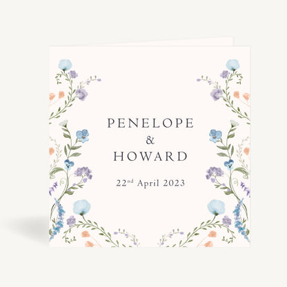 Regency Floral Folded Wedding Invitation