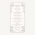Regency Floral Wedding Menu