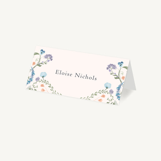 Regency Floral Wedding Place Card