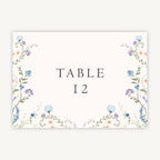 Regency Floral Wedding Table Number