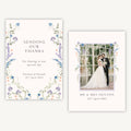 Regency Floral Photo Wedding Thank You Card