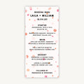 Bright Pink Confetti Wedding Menu