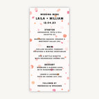 Bright Pink Confetti Wedding Menu