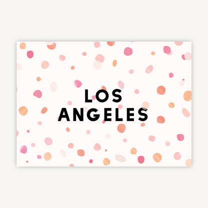 Bright Pink Confetti Wedding Table Name