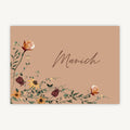 Autumn Wildflowers Wedding Table Name
