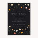 Winter Floral Evening/Reception Wedding Invitation