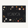 Winter Floral Wedding Table Name