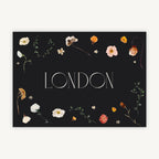 Winter Floral Wedding Table Name