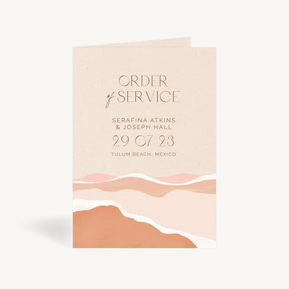 Palm Beach Wedding Order of Service