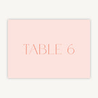 Palm Beach Wedding Table Number
