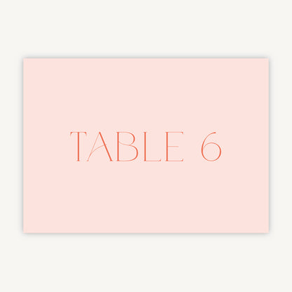 Palm Beach Wedding Table Number
