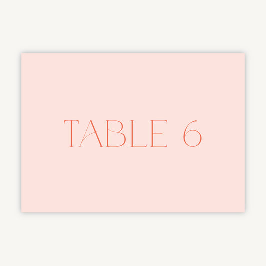 Palm Beach Wedding Table Number