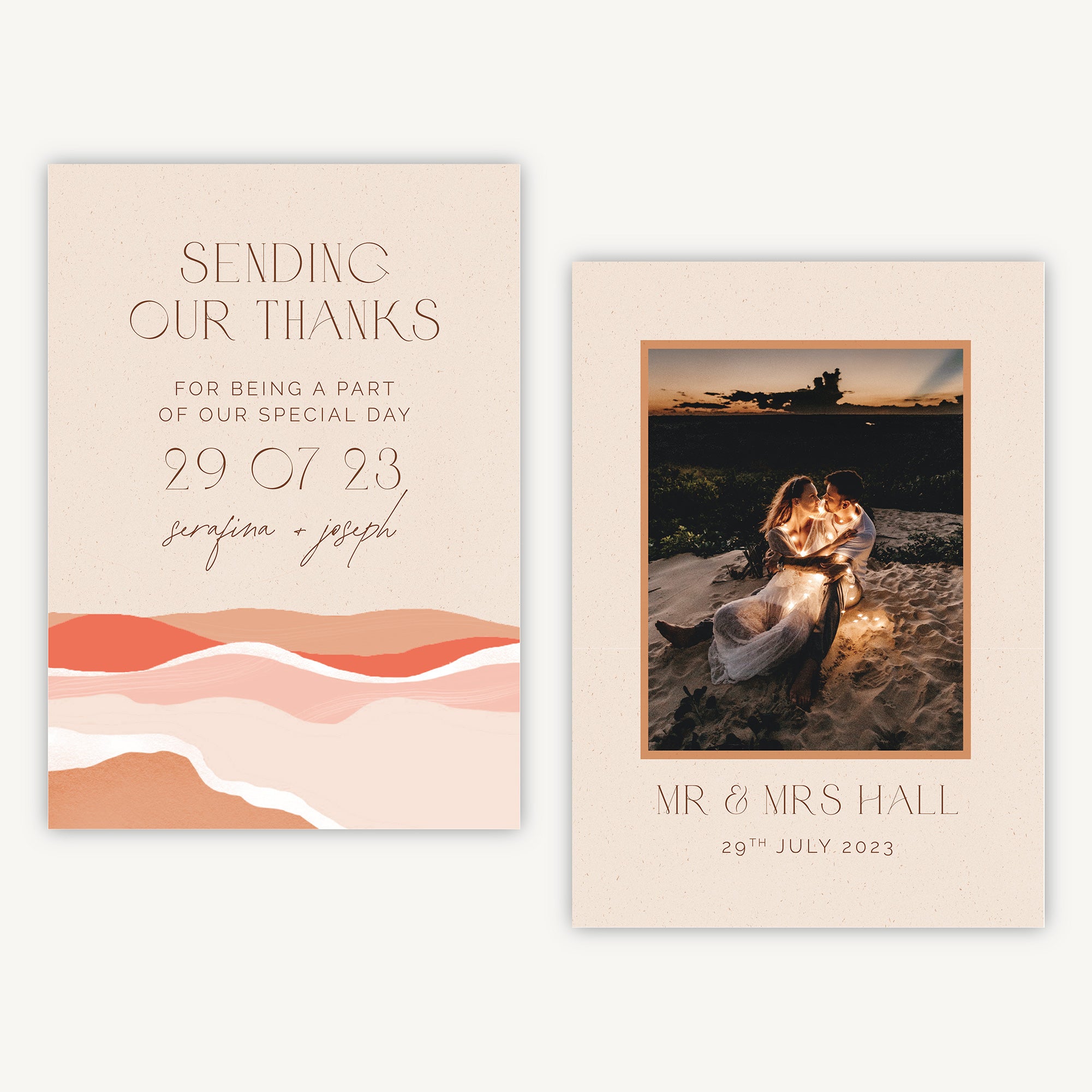 Palm Beach Photo Wedding Thank You Card