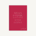 Magenta Modern Script Wedding Save the Date