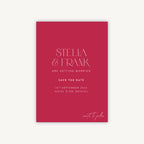 Magenta Modern Script Wedding Save the Date