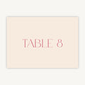 Magenta Modern Script Wedding Table Number