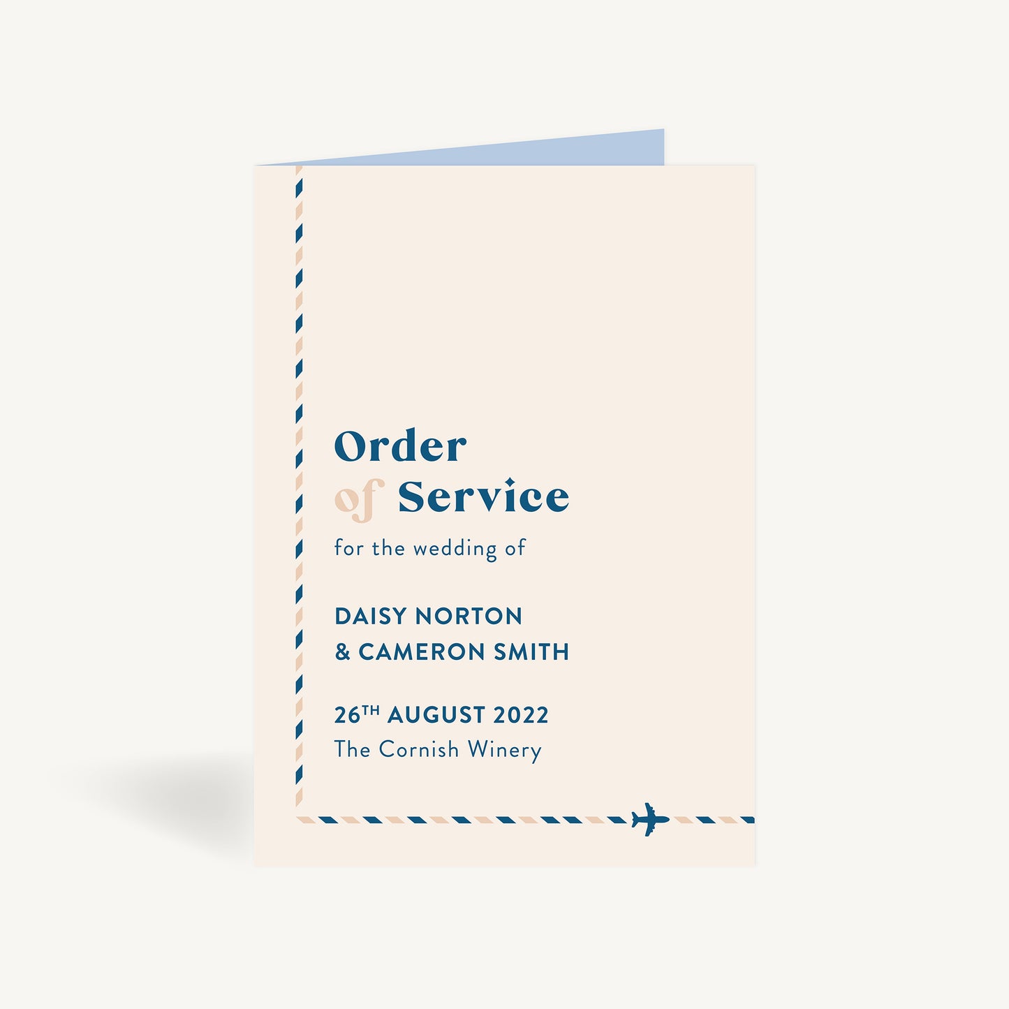 Muted Travel Wedding Order of Service