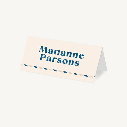 Muted Travel Wedding Place Card