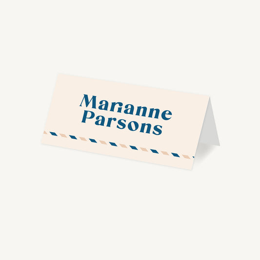 Muted Travel Wedding Place Card