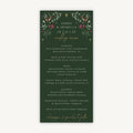 Winter Christmas Wedding Menu