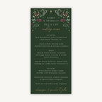 Winter Christmas Wedding Menu