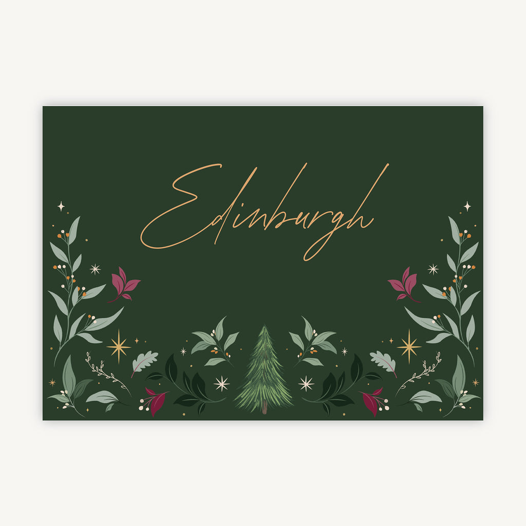 Winter Christmas Wedding Table Name