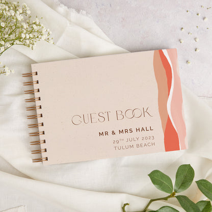 Palm Beach Personalised Wedding Guest Book