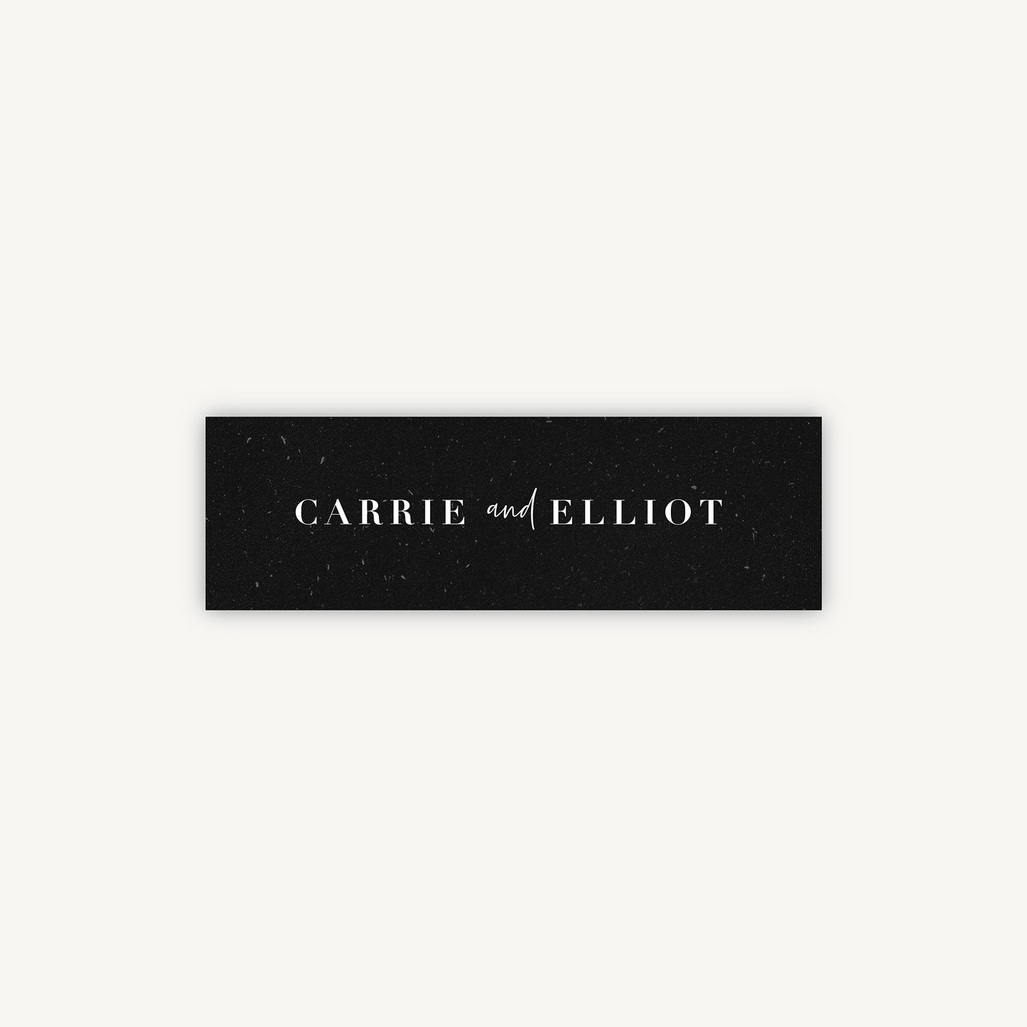 White Modern Script Wedding Invitation Band Wrap