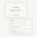 White Modern Script RSVP Card