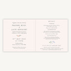 Wildflower Wreath Folded Wedding Invitation