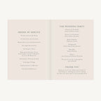 Winter Botanical Wedding Order of Service